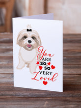 Load image into Gallery viewer, Shih-Tzu Gold #2 so Loved Greeting Cards -  Blank Note Cards – 8-Pack of Artist-Designed Cards with Envelopes