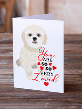 Load image into Gallery viewer, Shih-Tzu Gold #3 so Loved Greeting Cards -  Blank Note Cards – 8-Pack of Artist-Designed Cards with Envelopes