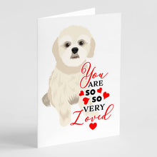 Load image into Gallery viewer, Shih-Tzu Gold #3 so Loved Greeting Cards -  Blank Note Cards – 8-Pack of Artist-Designed Cards with Envelopes