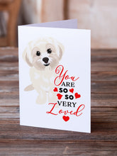 Load image into Gallery viewer, Shih-Tzu Gold #4 so Loved Greeting Cards -  Blank Note Cards – 8-Pack of Artist-Designed Cards with Envelopes