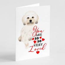 Load image into Gallery viewer, Shih-Tzu Gold #5 so Loved Greeting Cards -  Blank Note Cards – 8-Pack of Artist-Designed Cards with Envelopes