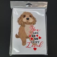 Load image into Gallery viewer, Shih-Tzu Red so Loved Greeting Cards -  Blank Note Cards – 8-Pack of Artist-Designed Cards with Envelopes