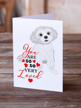 Load image into Gallery viewer, Shih-Tzu Silver and White #1 so Loved Greeting Cards -  Blank Note Cards – 8-Pack of Artist-Designed Cards with Envelopes