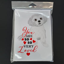 Load image into Gallery viewer, Shih-Tzu Silver and White #1 so Loved Greeting Cards -  Blank Note Cards – 8-Pack of Artist-Designed Cards with Envelopes