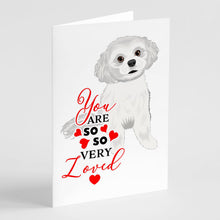 Load image into Gallery viewer, Shih-Tzu Silver and White #1 so Loved Greeting Cards -  Blank Note Cards – 8-Pack of Artist-Designed Cards with Envelopes