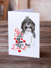 Load image into Gallery viewer, Shih-Tzu Silver and White #2 so Loved Greeting Cards -  Blank Note Cards – 8-Pack of Artist-Designed Cards with Envelopes
