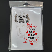 Load image into Gallery viewer, Shih-Tzu Silver Gold and White #1 so Loved Greeting Cards -  Blank Note Cards – 8-Pack of Artist-Designed Cards with Envelopes