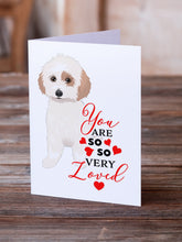 Load image into Gallery viewer, Shih-Tzu White and Red so Loved Greeting Cards -  Blank Note Cards – 8-Pack of Artist-Designed Cards with Envelopes