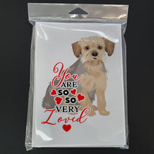 Load image into Gallery viewer, Yorkie Blue and Tan #1 so Loved Greeting Cards -  Blank Note Cards – 8-Pack of Artist-Designed Cards with Envelopes