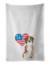 Load image into Gallery viewer, Australian Shepherd Red Tricolor #1 Patriotic White Kitchen Towel Set of 2