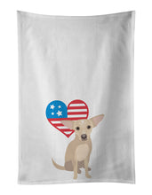 Load image into Gallery viewer, Chihuahua Silver Patriotic White Kitchen Towel Set of 2