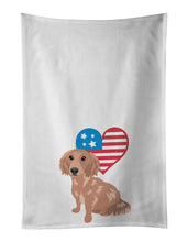 Load image into Gallery viewer, Dachshund Red #2 Patriotic White Kitchen Towel Set of 2