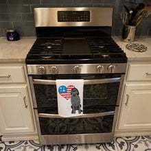 Load image into Gallery viewer, Doodle Black #3 Patriotic White Kitchen Towel Set of 2