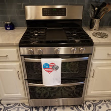 Load image into Gallery viewer, Doodle Silver #3 Patriotic White Kitchen Towel Set of 2