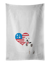Load image into Gallery viewer, Doodle Silver and White #2 Patriotic White Kitchen Towel Set of 2