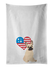 Load image into Gallery viewer, French Bulldog Fawn #1 Patriotic White Kitchen Towel Set of 2