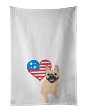 Load image into Gallery viewer, French Bulldog Fawn #2 Patriotic White Kitchen Towel Set of 2