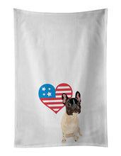 Load image into Gallery viewer, French Bulldog Fawn #3 Patriotic White Kitchen Towel Set of 2