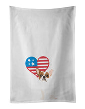 Load image into Gallery viewer, French Bulldog White #2 Patriotic White Kitchen Towel Set of 2