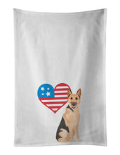 Load image into Gallery viewer, German Shepherd Black and Tan #1 Patriotic White Kitchen Towel Set of 2