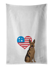 Load image into Gallery viewer, German Shepherd Black and Tan #2 Patriotic White Kitchen Towel Set of 2