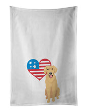 Load image into Gallery viewer, Golden Retriever Gold #2 Patriotic White Kitchen Towel Set of 2