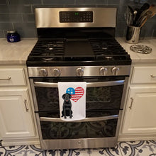 Load image into Gallery viewer, Labrador Retriever Black #3 Patriotic White Kitchen Towel Set of 2