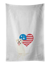 Load image into Gallery viewer, Labrador Retriever Yellow #1 Patriotic White Kitchen Towel Set of 2