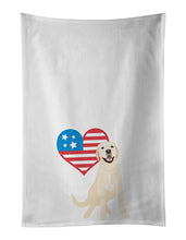 Load image into Gallery viewer, Labrador Retriever Yellow #2 Patriotic White Kitchen Towel Set of 2