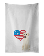 Load image into Gallery viewer, Labrador Retriever Yellow #3 Patriotic White Kitchen Towel Set of 2
