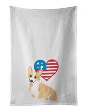 Load image into Gallery viewer, Pembroke Corgi Red and White Patriotic White Kitchen Towel Set of 2