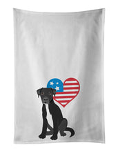 Load image into Gallery viewer, Pit Bull Black #1 Patriotic White Kitchen Towel Set of 2