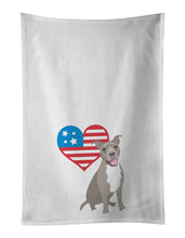 Load image into Gallery viewer, Pit Bull Blue #1 Patriotic White Kitchen Towel Set of 2