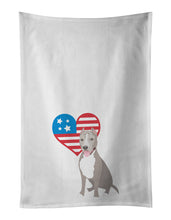 Load image into Gallery viewer, Pit Bull Blue #5 Patriotic White Kitchen Towel Set of 2