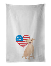 Load image into Gallery viewer, Pit Bull Fawn #1 Patriotic White Kitchen Towel Set of 2