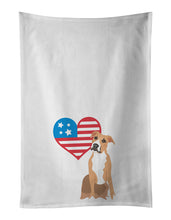 Load image into Gallery viewer, Pit Bull Fawn #3 Patriotic White Kitchen Towel Set of 2