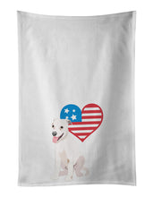 Load image into Gallery viewer, Pit Bull Puppy Patriotic White Kitchen Towel Set of 2