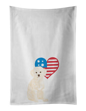 Load image into Gallery viewer, Poodle Toy Cream Patriotic White Kitchen Towel Set of 2