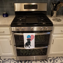 Load image into Gallery viewer, Pug Black #2 Patriotic White Kitchen Towel Set of 2