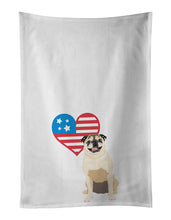 Load image into Gallery viewer, Pug Fawn #5 Patriotic White Kitchen Towel Set of 2
