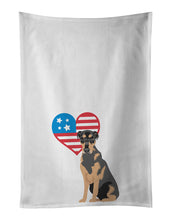 Load image into Gallery viewer, Rottweiler Black and Tan #2 Patriotic White Kitchen Towel Set of 2