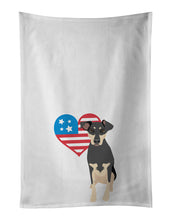 Load image into Gallery viewer, Rottweiler Black and Tan #3 Patriotic White Kitchen Towel Set of 2