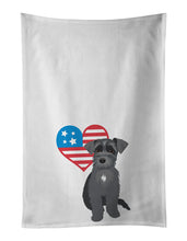 Load image into Gallery viewer, Schnauzer Black #1 Patriotic White Kitchen Towel Set of 2