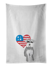 Load image into Gallery viewer, Schnauzer Salt and Pepper #1 Patriotic White Kitchen Towel Set of 2