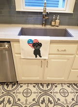 Load image into Gallery viewer, Shih-Tzu Black Patriotic White Kitchen Towel Set of 2