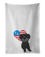 Load image into Gallery viewer, Shih-Tzu Black Patriotic White Kitchen Towel Set of 2
