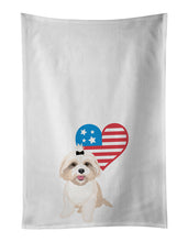 Load image into Gallery viewer, Shih-Tzu Gold #2 Patriotic White Kitchen Towel Set of 2