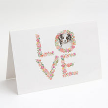 Load image into Gallery viewer, Australian Shepherd Blue Merle LOVE Greeting Cards -  Blank Note Cards – 8-Pack of Artist-Designed Cards with Envelopes