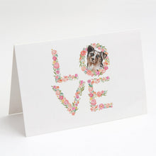 Load image into Gallery viewer, Australian Shepherd #5 LOVE Greeting Cards -  Blank Note Cards – 8-Pack of Artist-Designed Cards with Envelopes