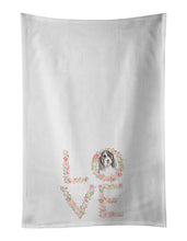 Load image into Gallery viewer, Basset Hound LOVE White Kitchen Towel Set of 2
